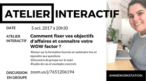 atelier interactif zoom objectifs d'affaires